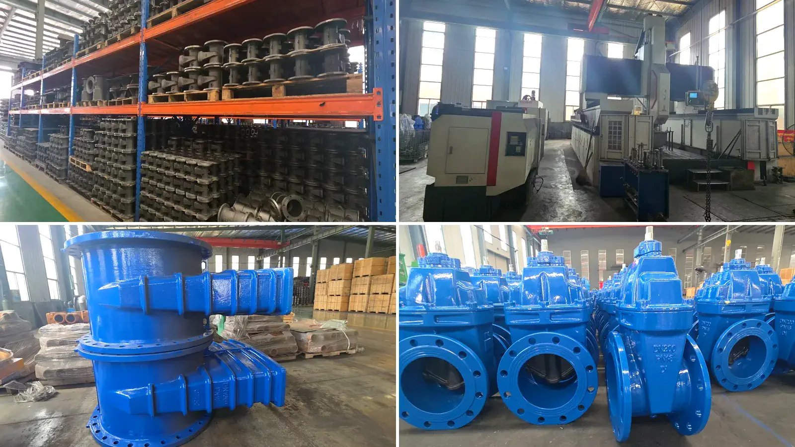 Valve production: castings, CNC machining, epoxy coating and finished stock