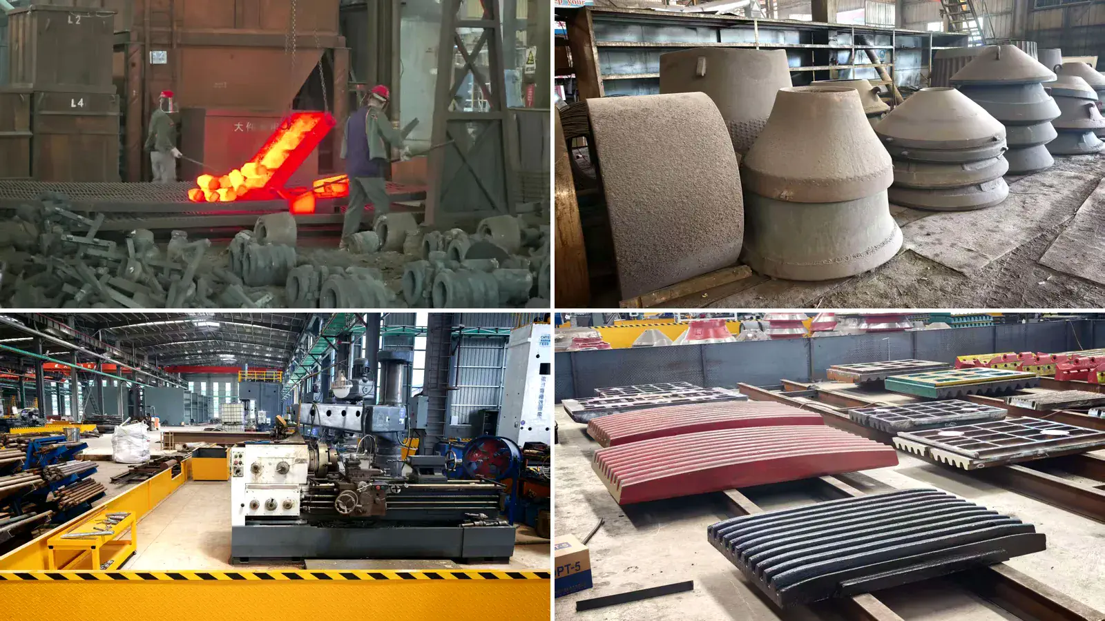 Wear-parts production: hot castings, blanks, machining and finished parts