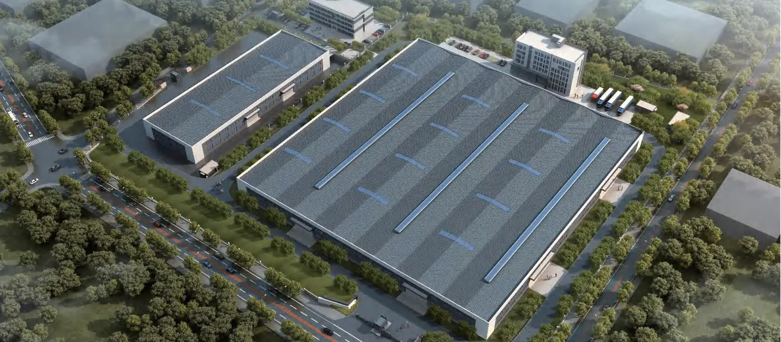 Company campus — valve manufacturing halls and grounds
